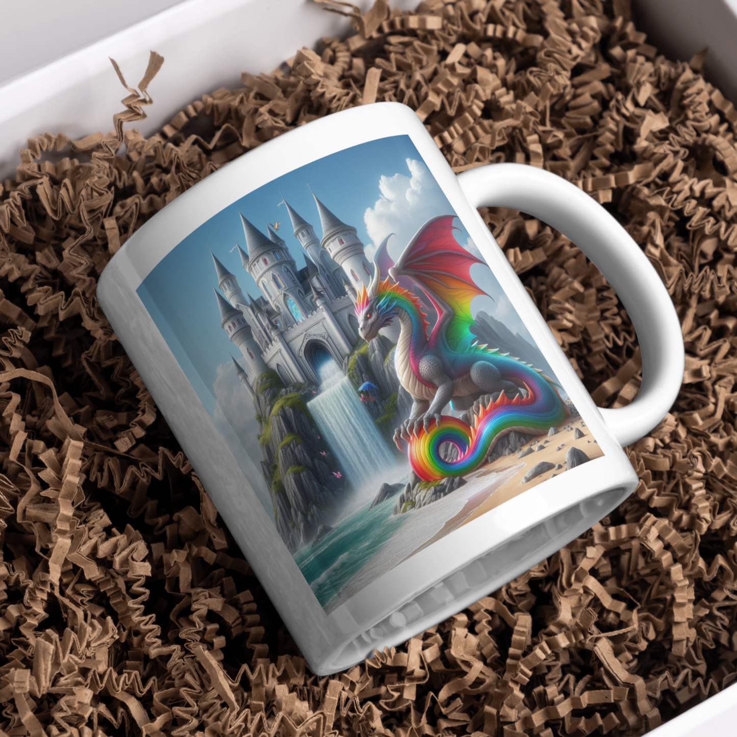 Rainbow Warrior Dragon Mug