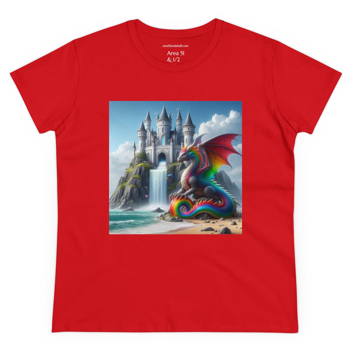 Rainbow Dragon Warrior Fitted Cotton Tee