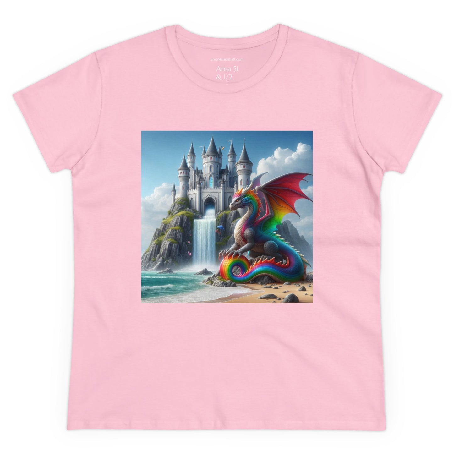 Rainbow Dragon Warrior Fitted Cotton Tee