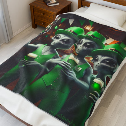 Irish Aliens Velveteen Blanket