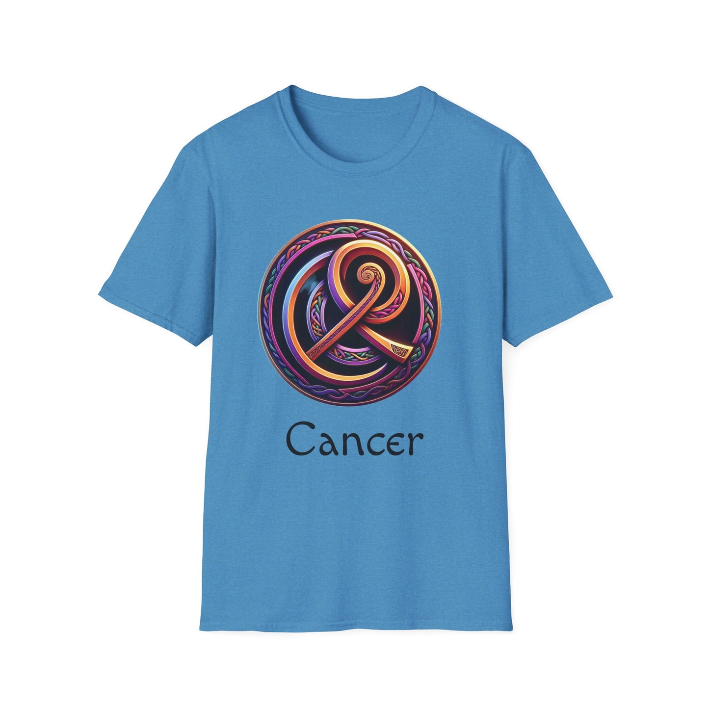 Celtic Design Astrological Symbol Unisex Soft style T-Shirt-Cancer