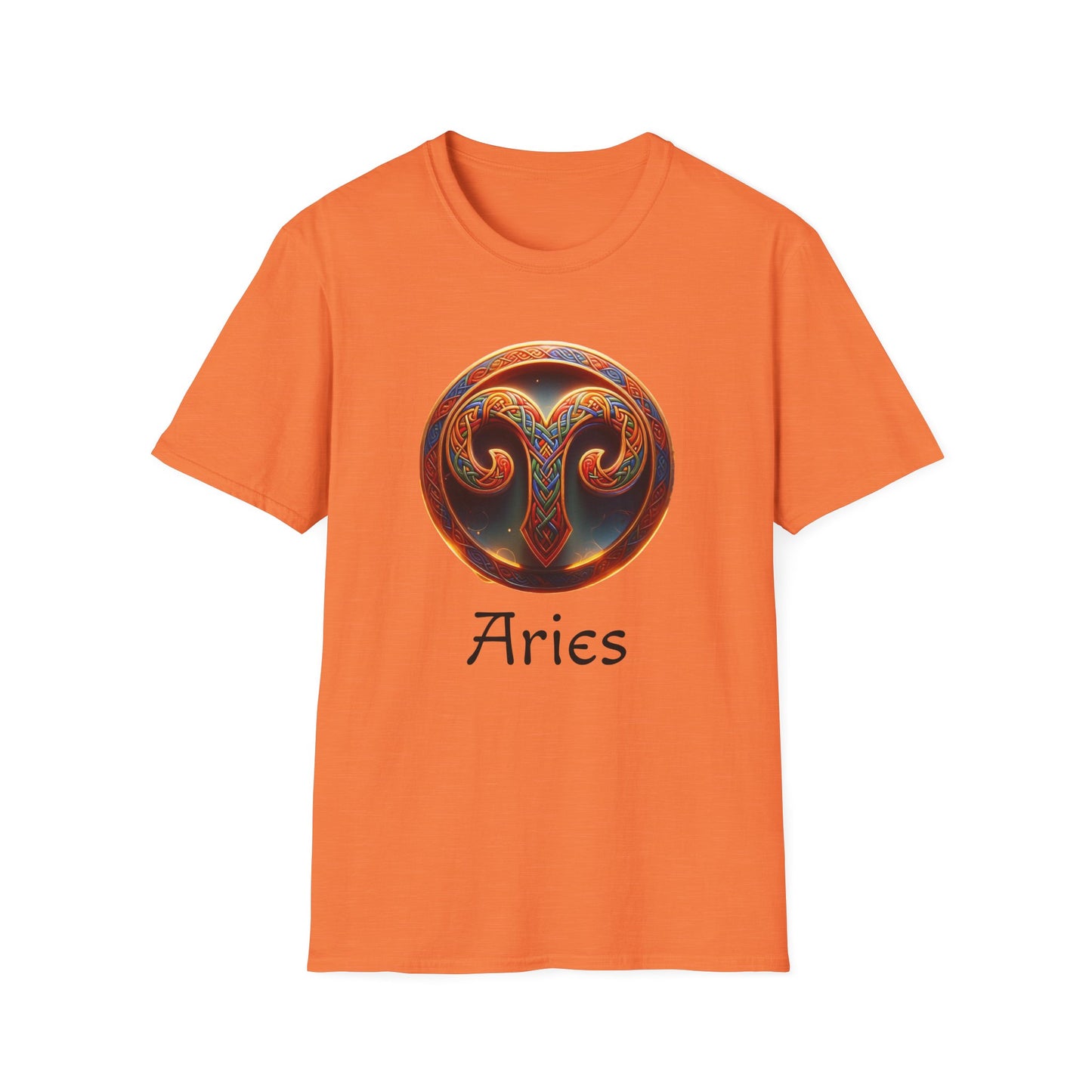 Celtic Design Astrological Symbol Unisex Soft style T-Shirt-Aries