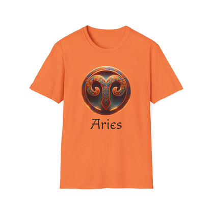 Celtic Design Astrological Symbol Unisex Soft style T-Shirt-Aries