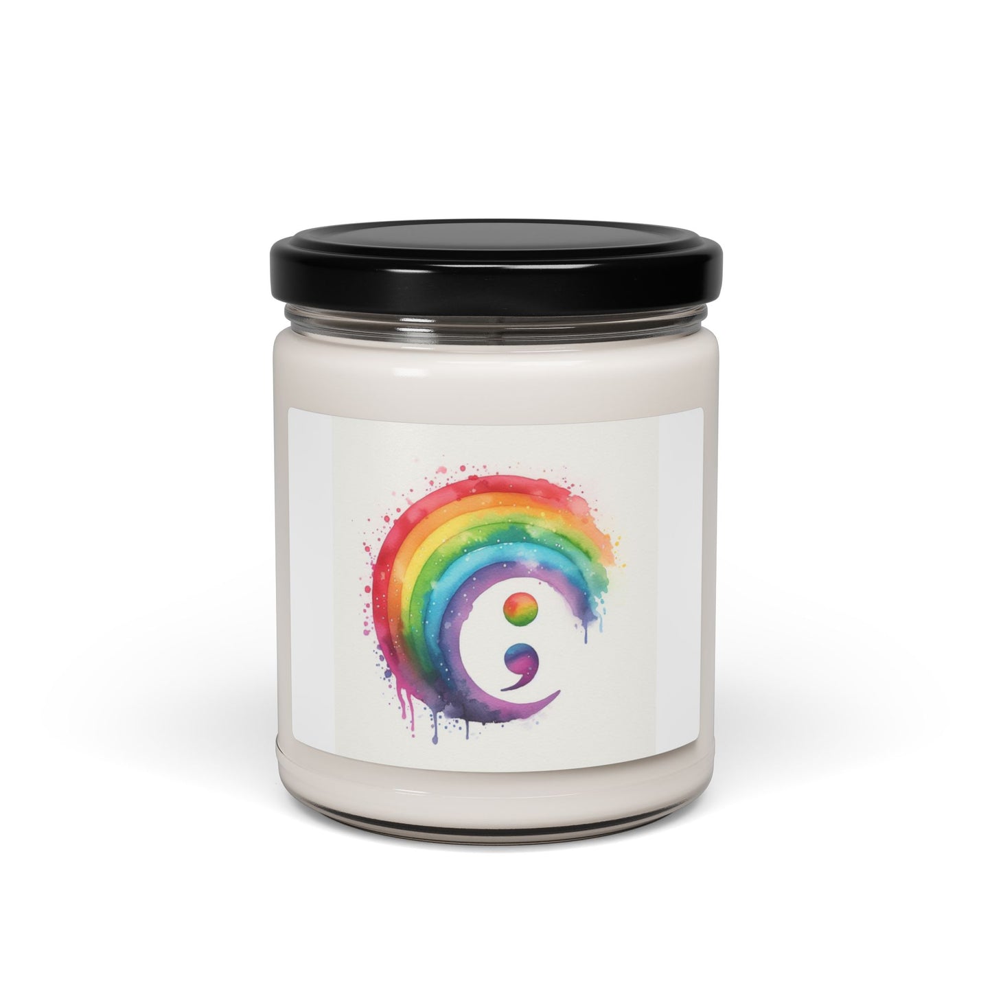 Semicolon Pride Scented Soy Candle, 9oz