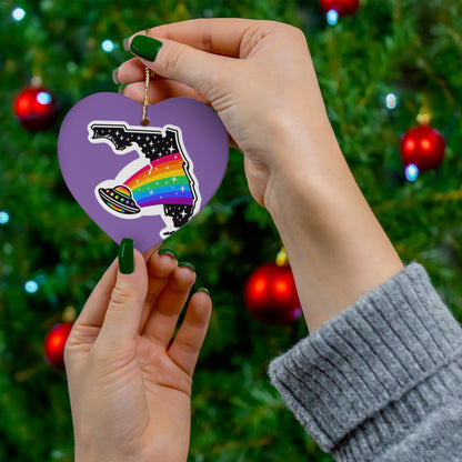 Alien Pride State ornaments Purple