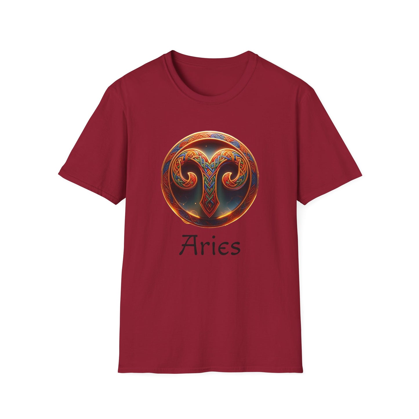 Celtic Design Astrological Symbol Unisex Soft style T-Shirt-Aries