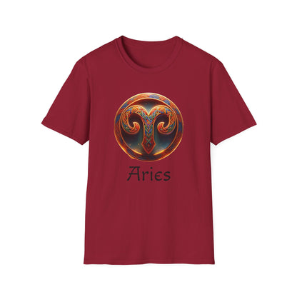 Celtic Design Astrological Symbol Unisex Soft style T-Shirt-Aries