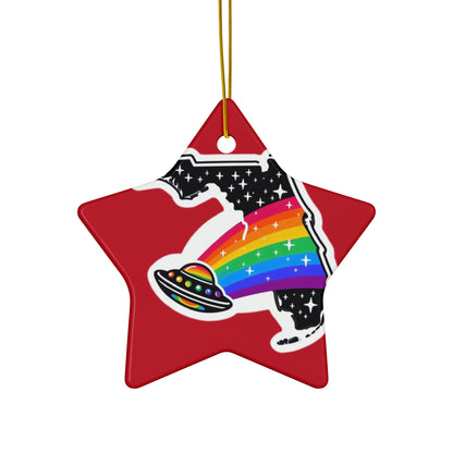 Alien Pride State ornaments Red