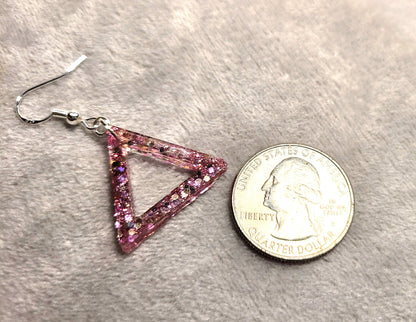 Dainty Equilateral Triangle Earings