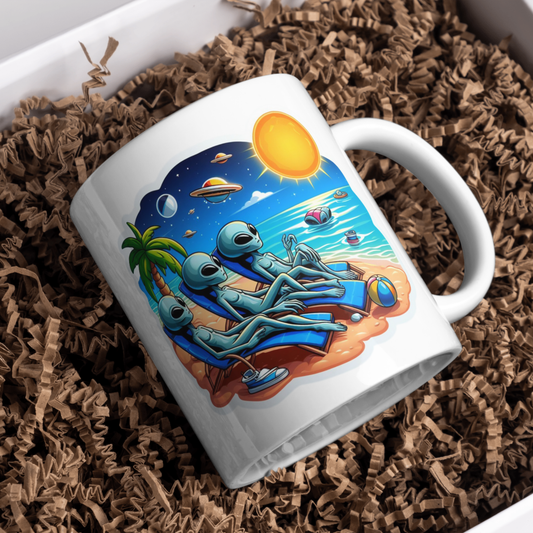 Alien Bois at the Beach  Mug