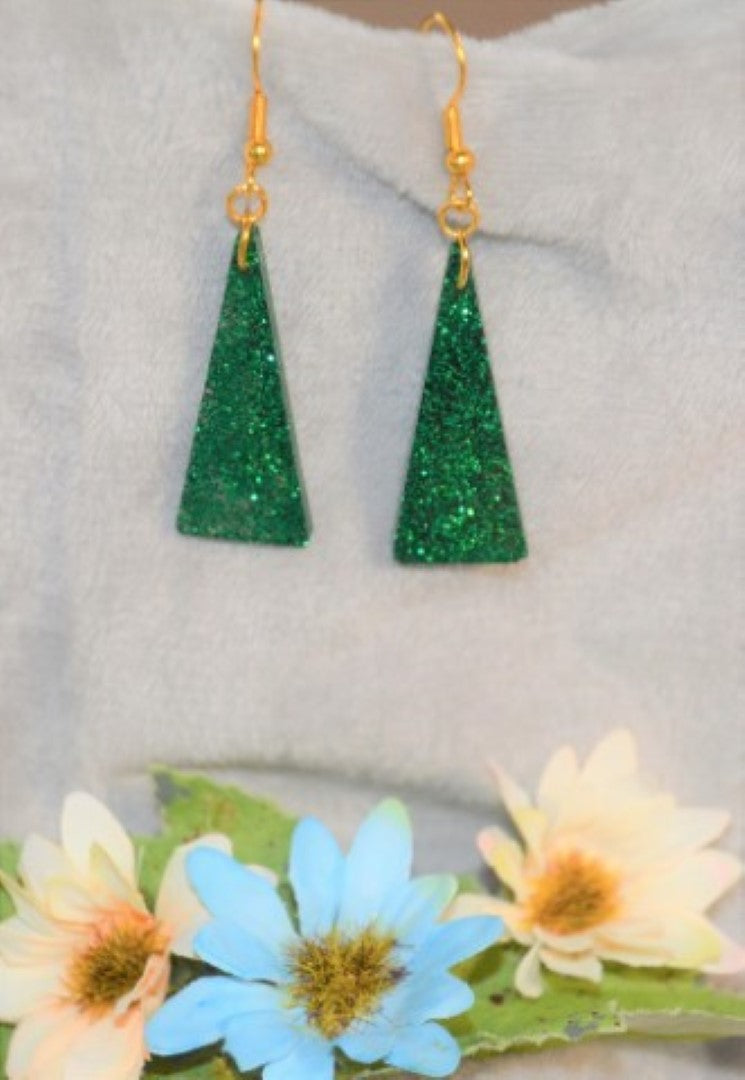 Kelly Green Tall  Earrings