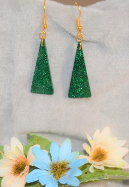 Kelly Green Tall  Earrings