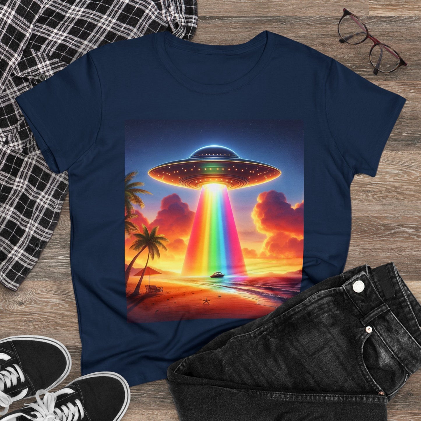 Tee - Our Pride Spaceship Logo Women's Midweight Cotton Tee