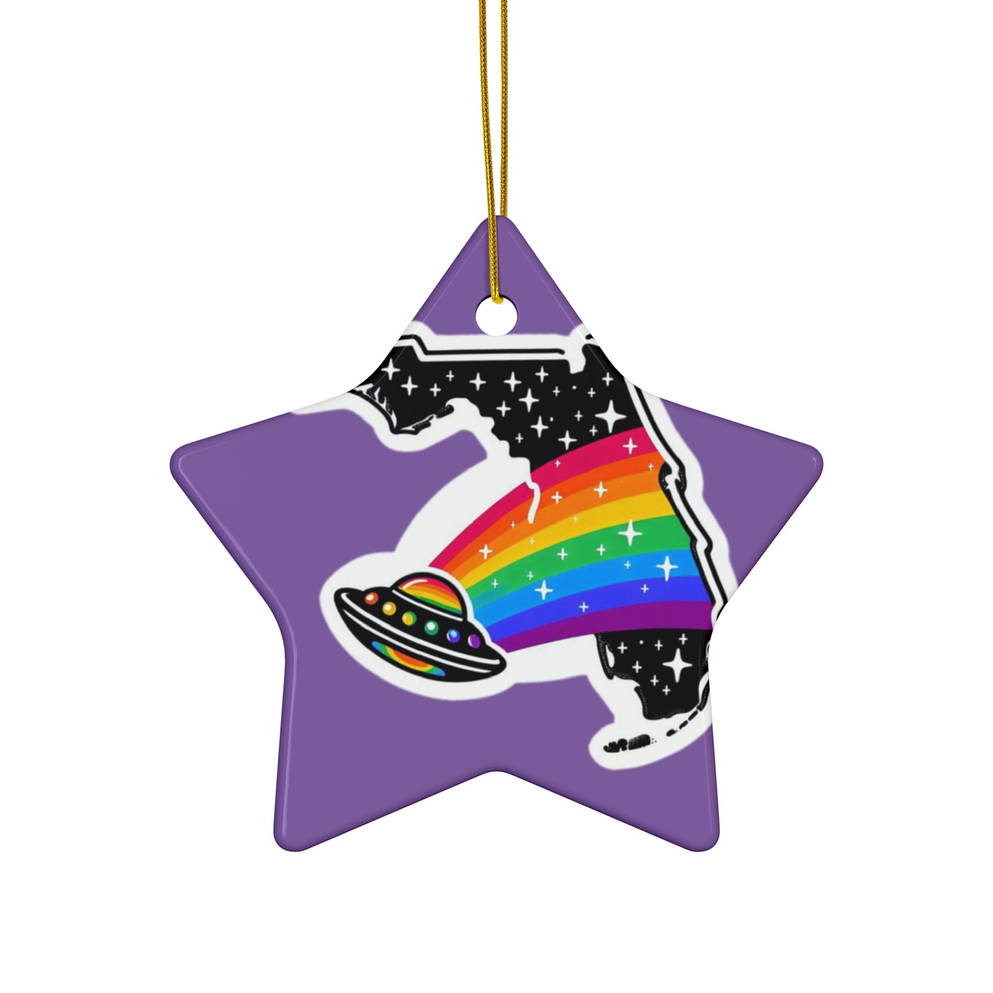 Alien Pride State ornaments Purple