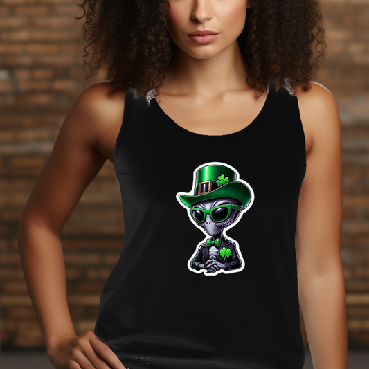 Irish Alien Ganster Racerback Tank