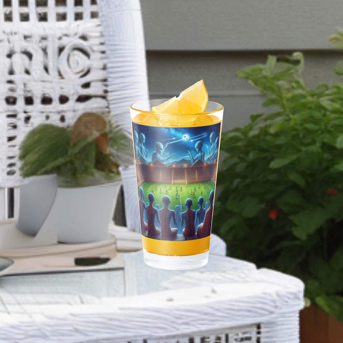 Futbol is Universal! Pint Glass, 16oz