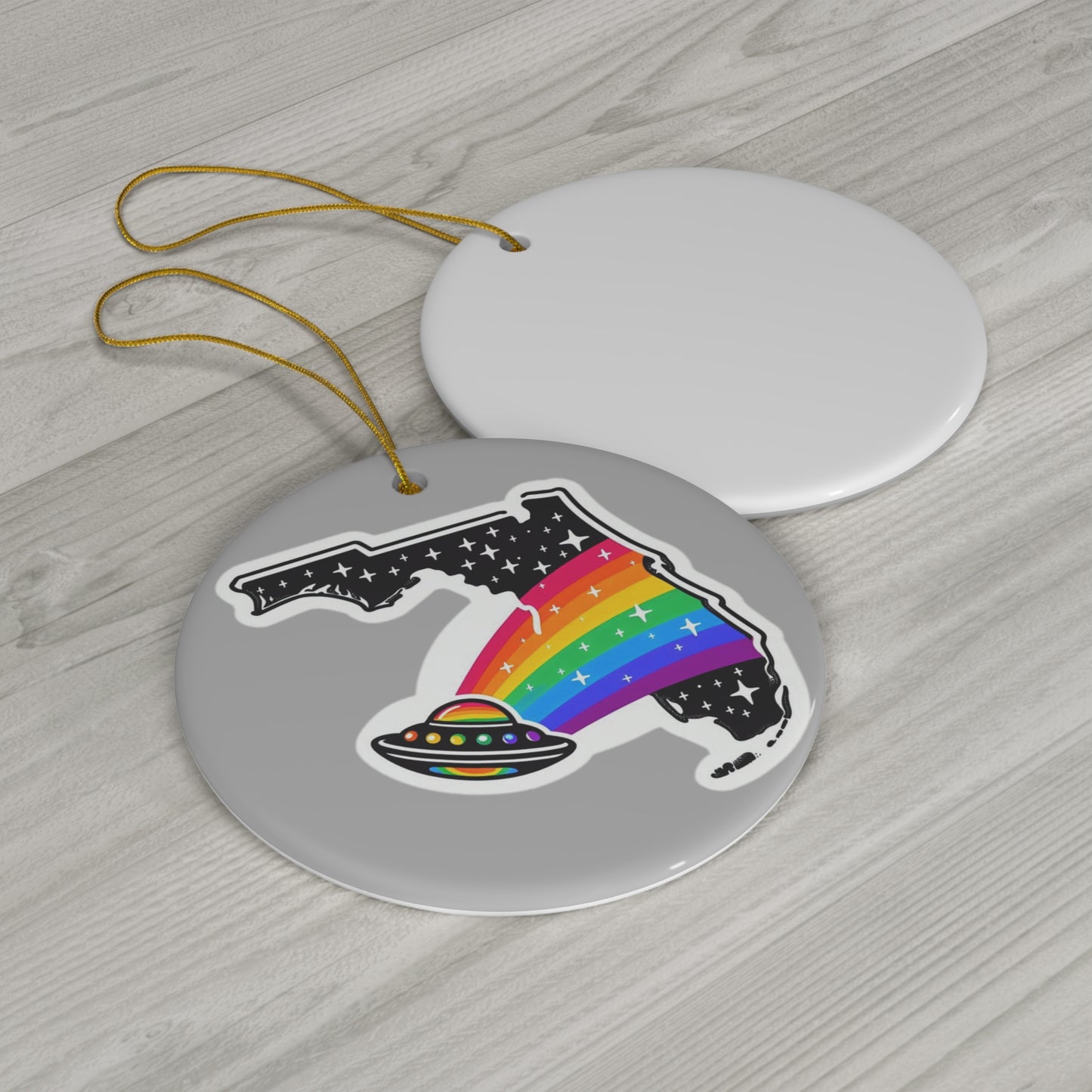 Alien Pride State Ornaments Grey