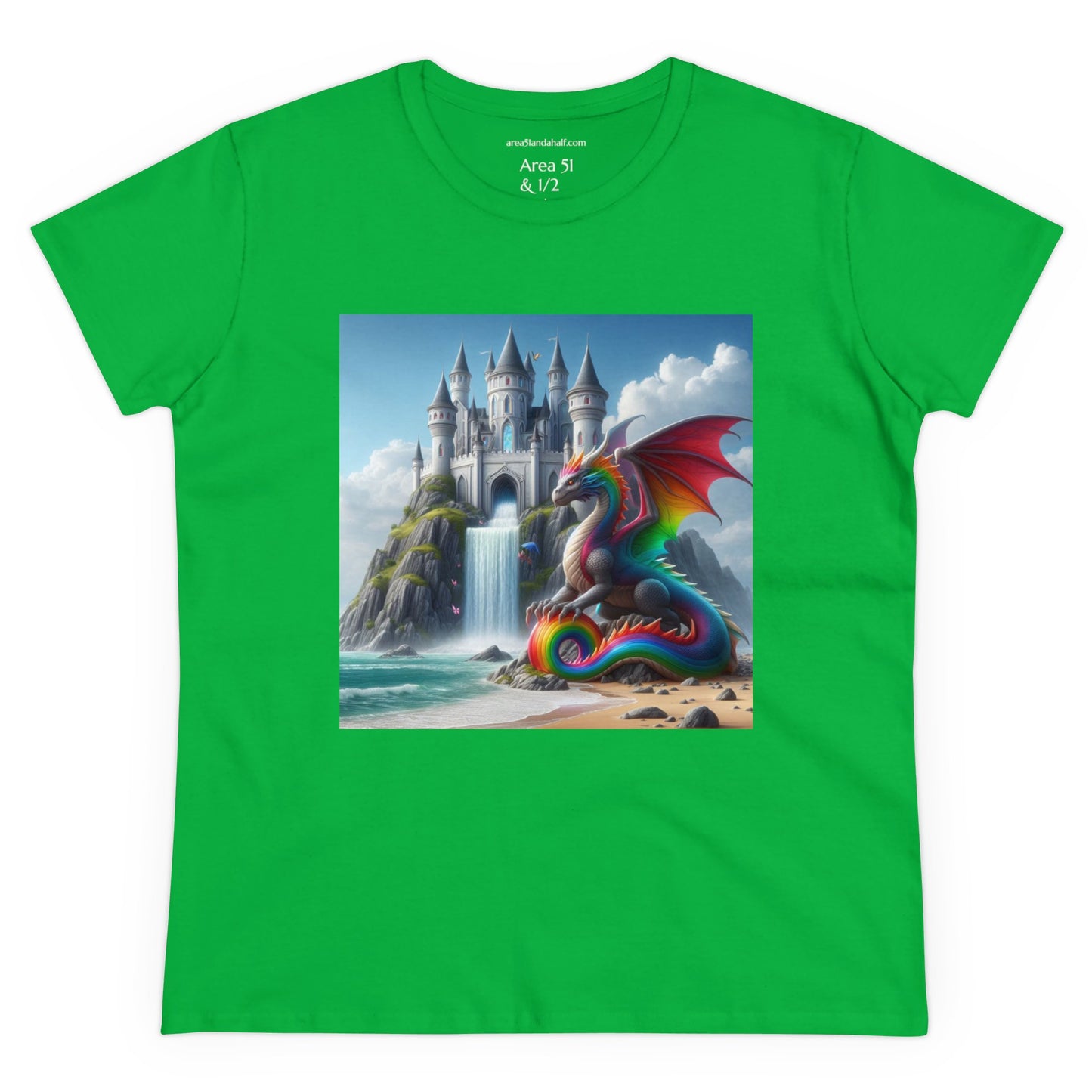 Rainbow Dragon Warrior Fitted Cotton Tee