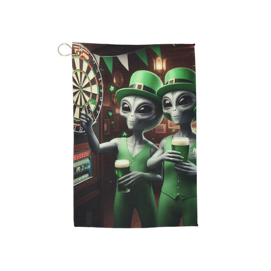Irish Aliens Golf Towel