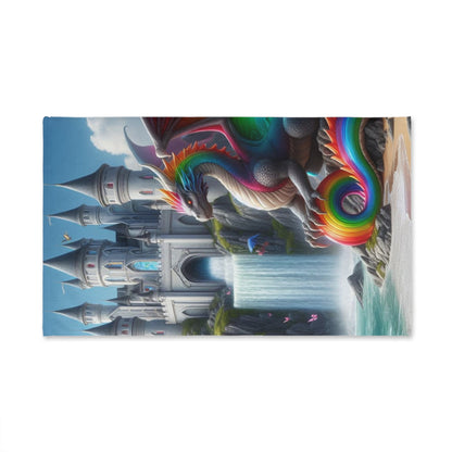 Rainbow Dragon Warrrior Hand Towel