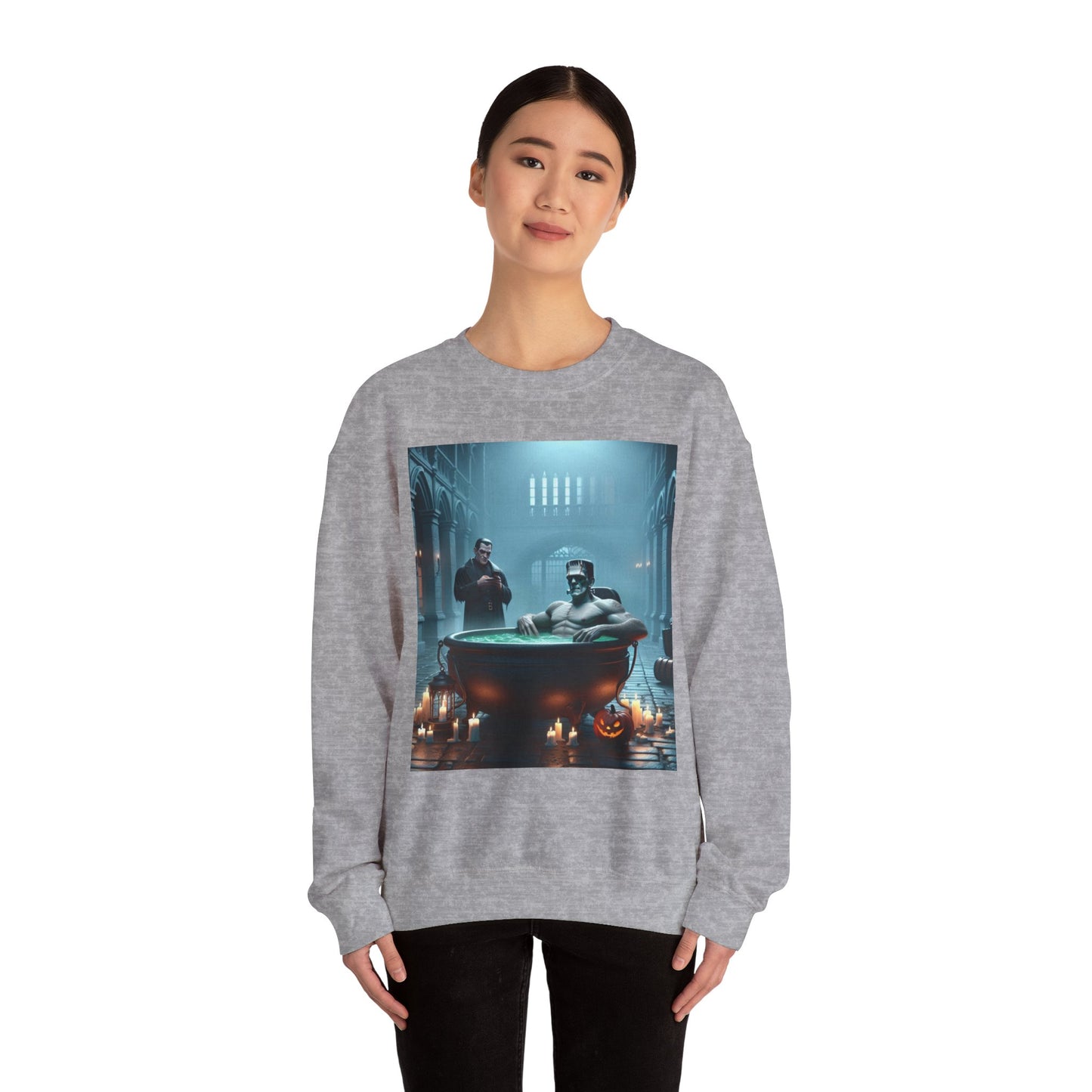 Frankenstein Hot Tub Halloween Sweatshirt