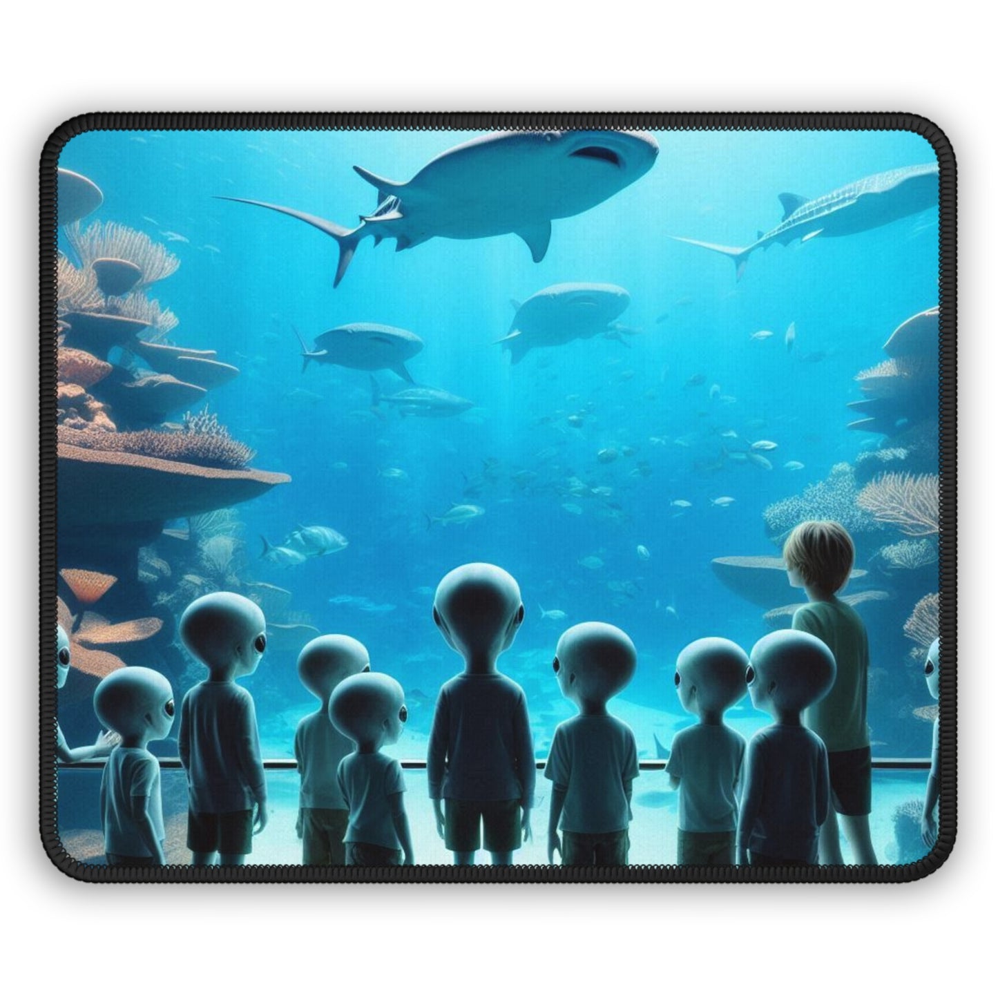 Whale sharks meet an alien class! Mouse Pad