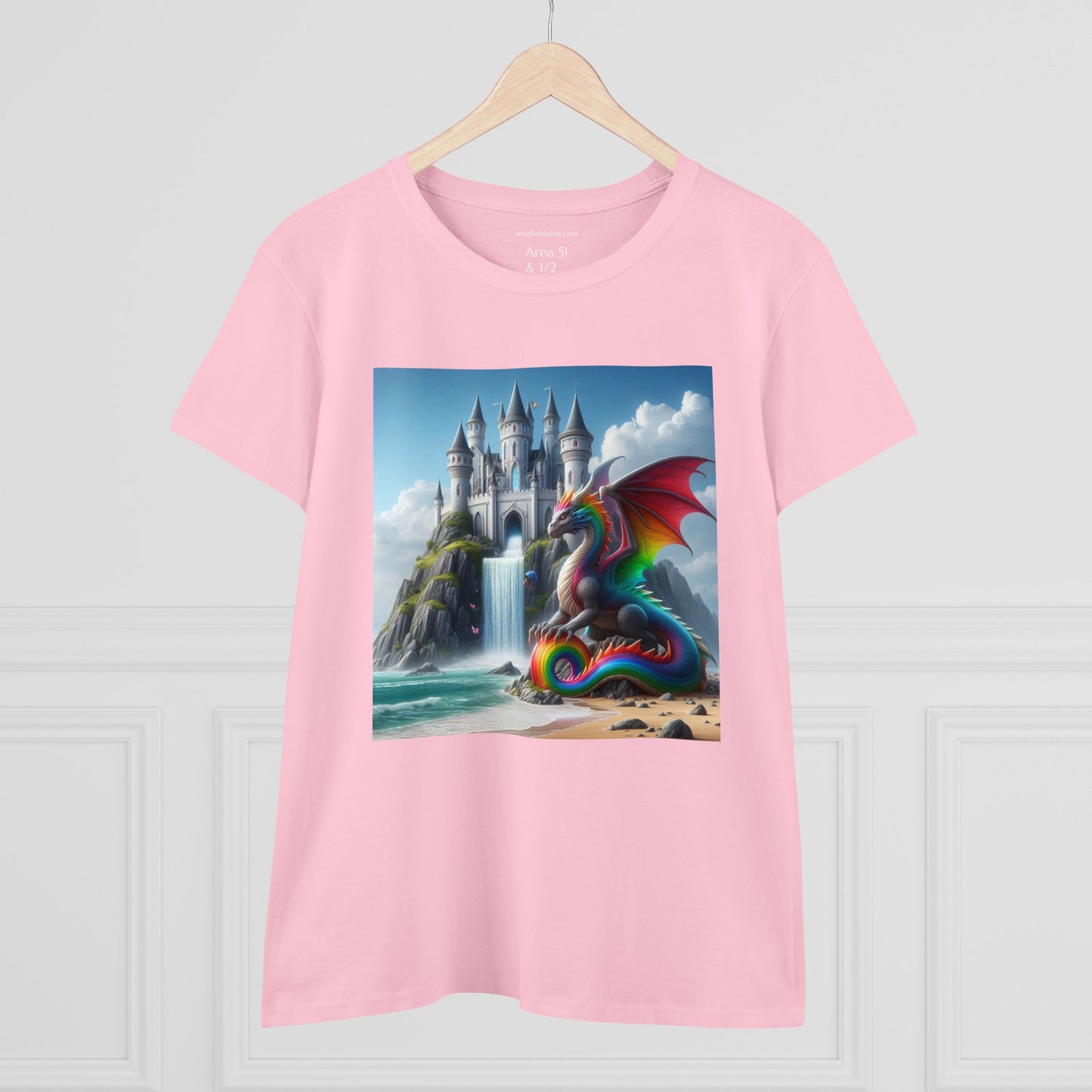 Rainbow Dragon Warrior Fitted Cotton Tee