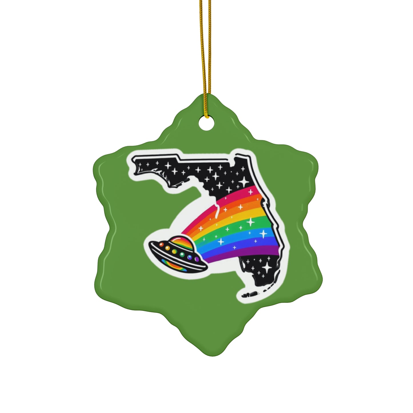 Alien Pride State ornaments Green