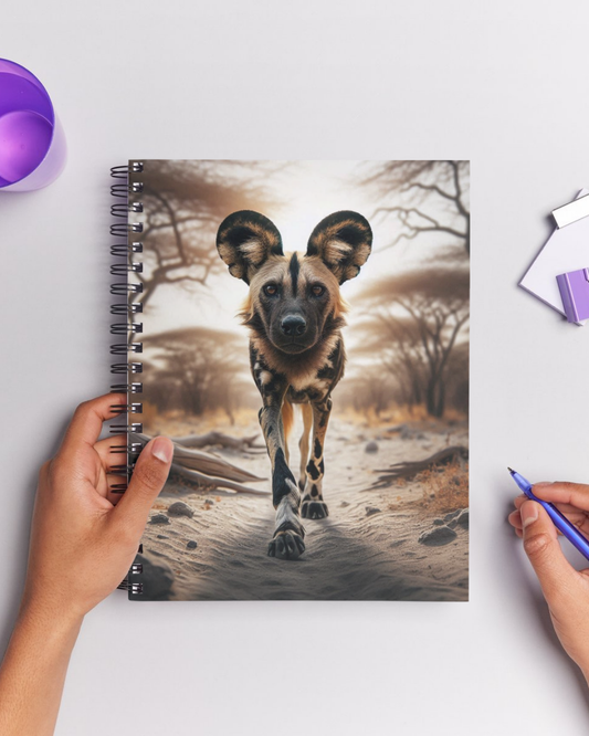 Spiral Notebook - Intense African Wild Dog (ruled)