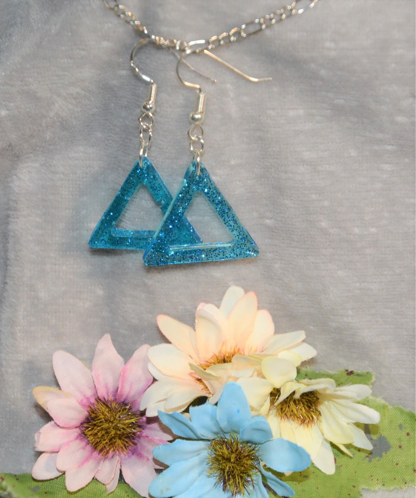 Dainty Equilateral Triangle Earings