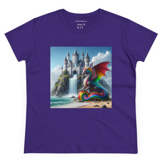 Rainbow Dragon Warrior Fitted Cotton Tee