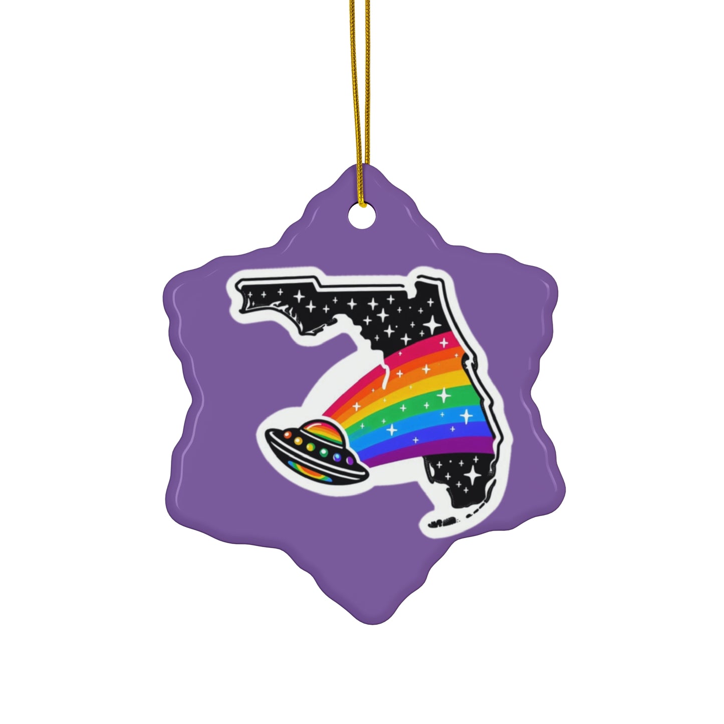 Alien Pride State ornaments Purple