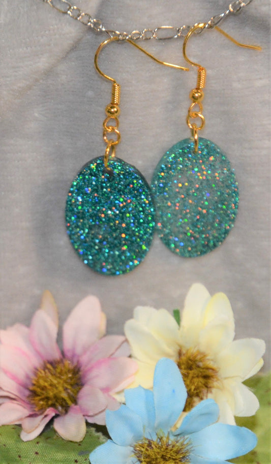 Teal Orbital Earrings