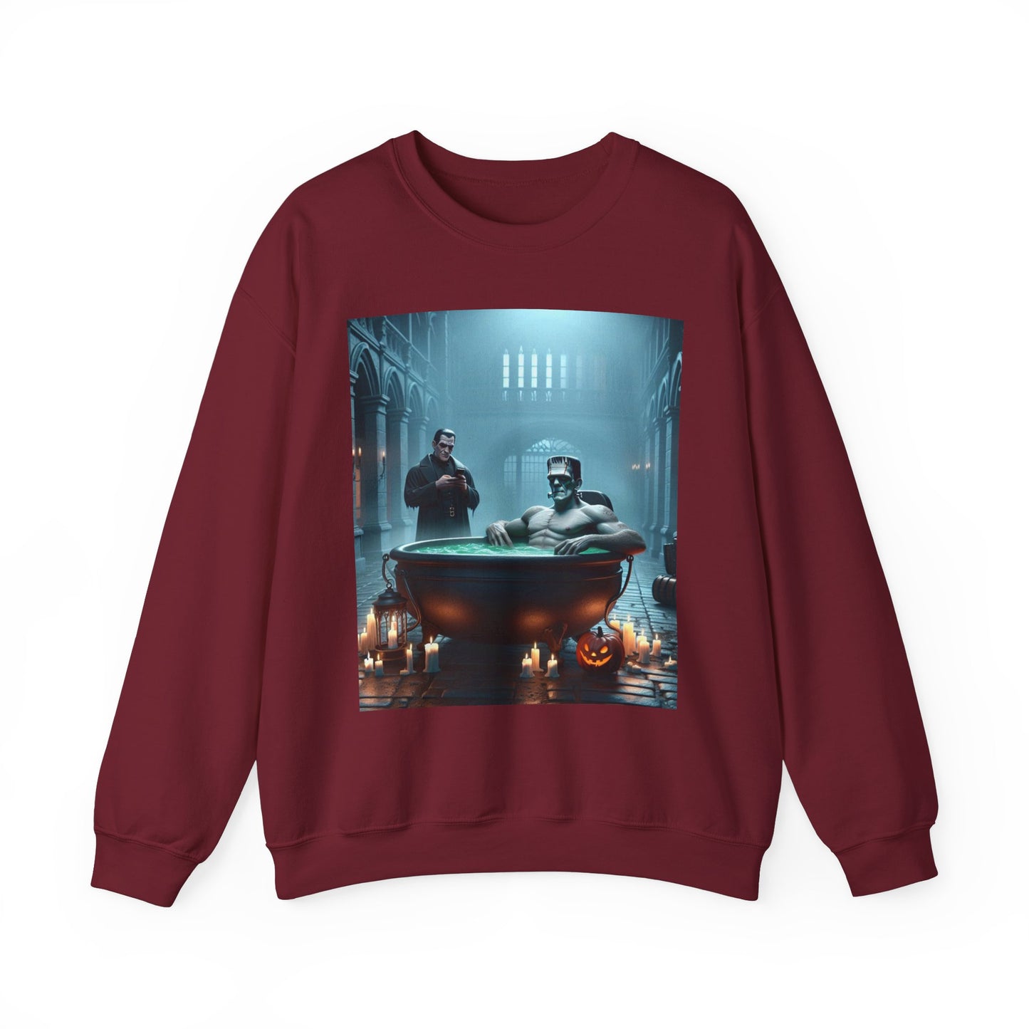 Frankenstein Hot Tub Halloween Sweatshirt