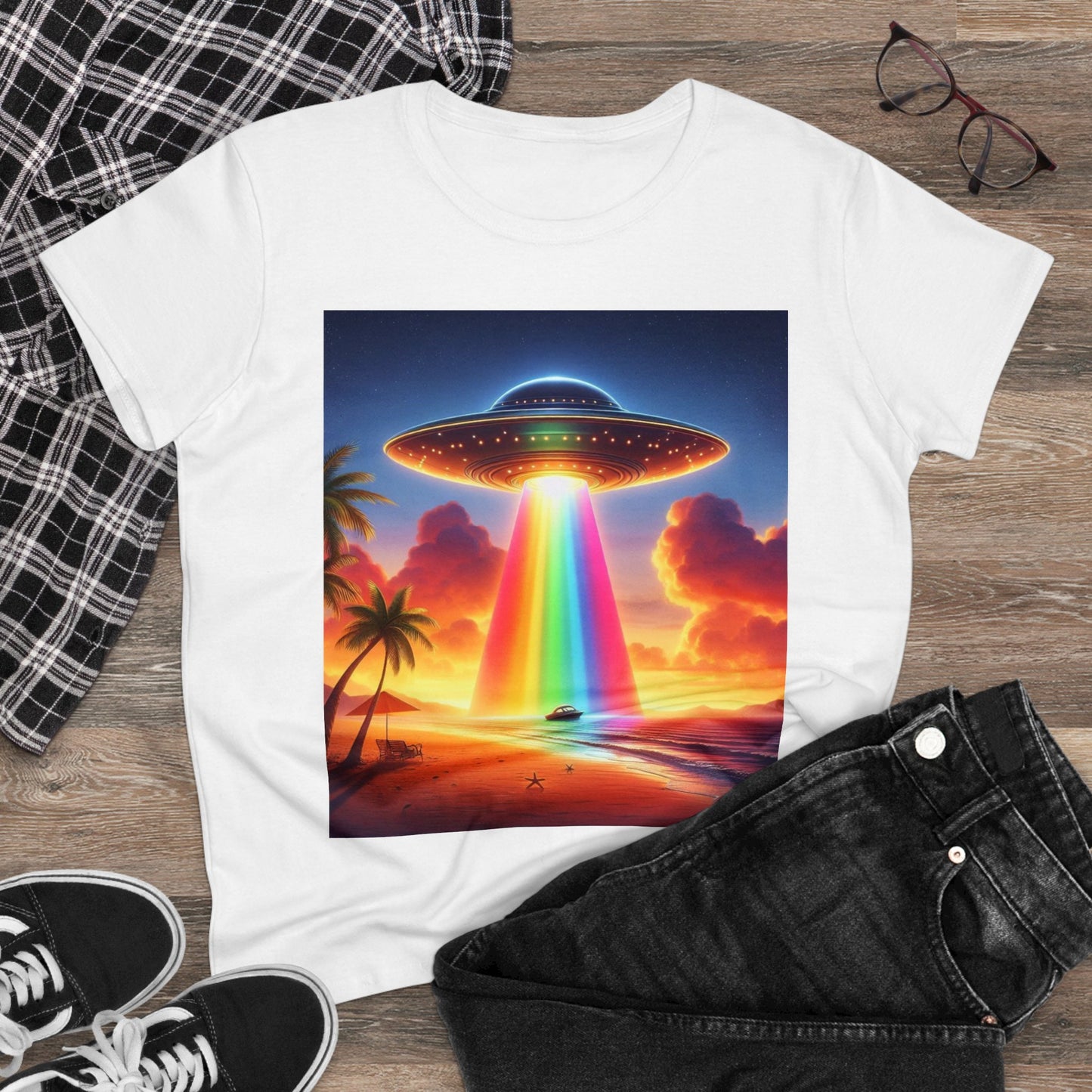 Tee - Our Pride Spaceship Logo Women's Midweight Cotton Tee