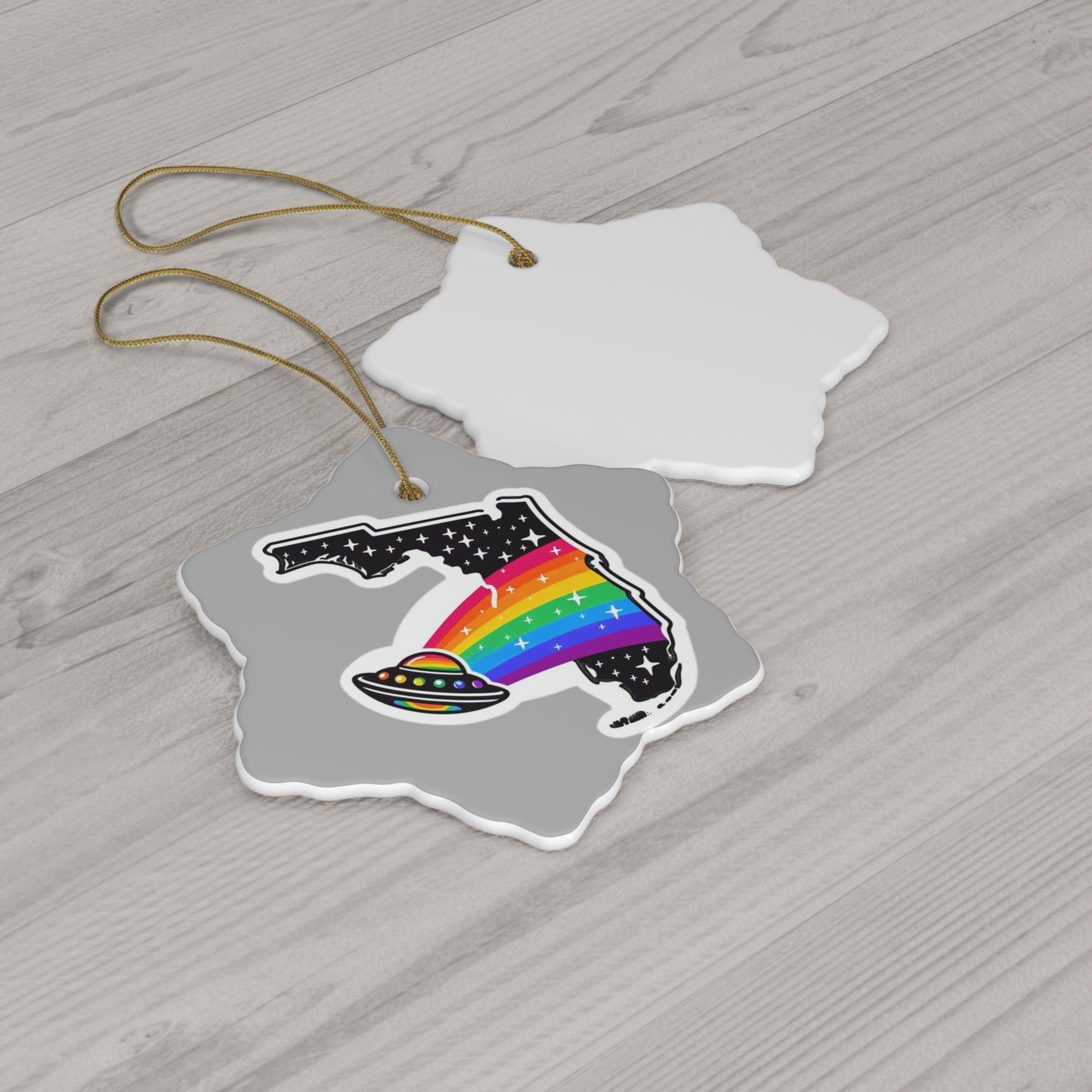 Alien Pride State Ornaments Grey