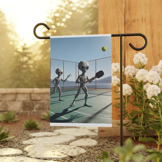 Alien Pickleball Garden & House Banner