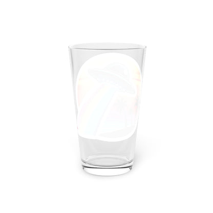 Retro Aliens in Paradise Pint Glass, 16oz