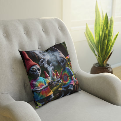 420 Aliens Throw Pillow