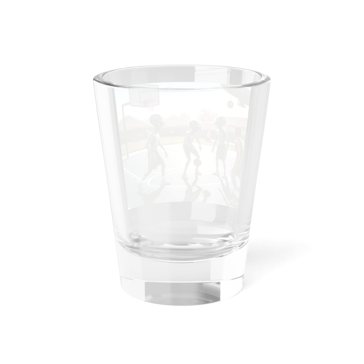Aliens Playing Basketball Shot Glass
