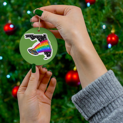 Alien Pride State ornaments Green