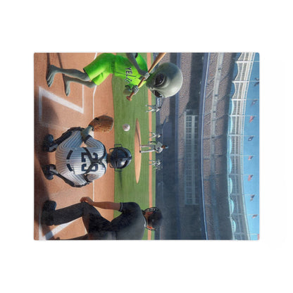 Aliens Playing Baseball Microfiber Blanket