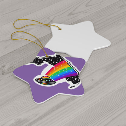 Alien Pride State ornaments Purple