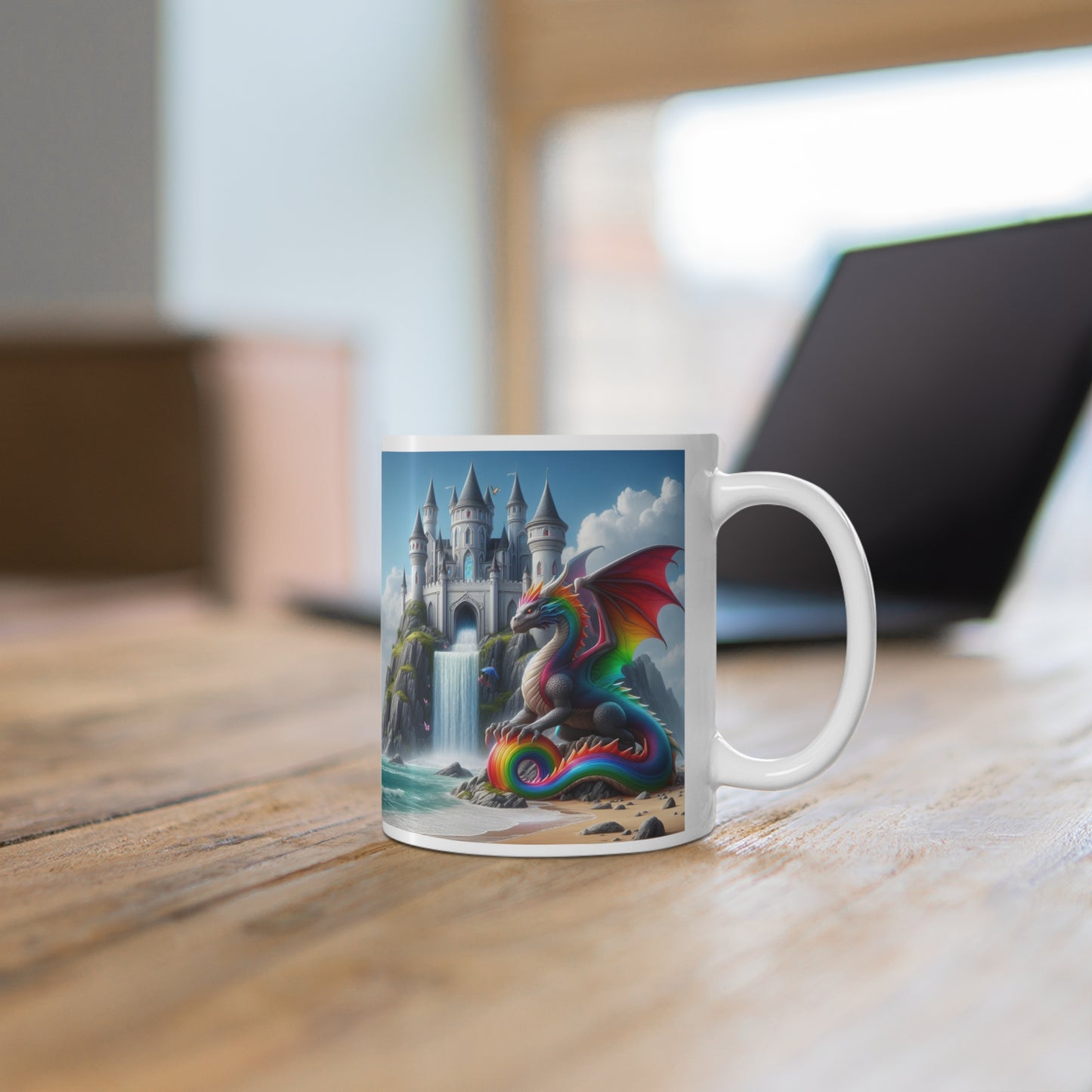 Rainbow Warrior Dragon Mug