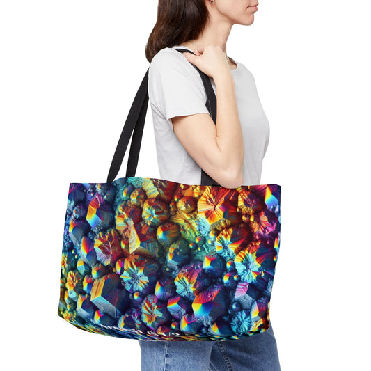 Crushed Diamonds Rainbow Weekender Tote