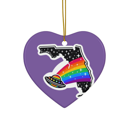 Alien Pride State ornaments Purple