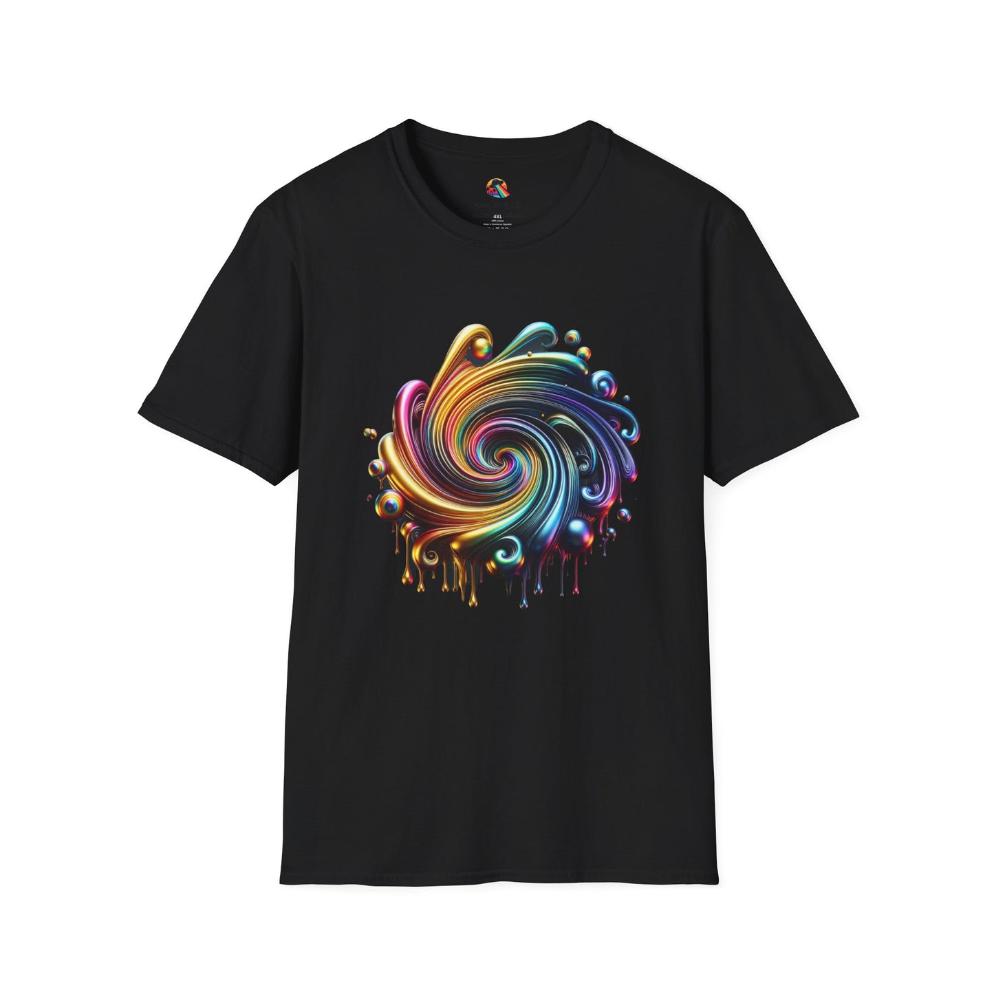 Rainbow Metallic Drip T-Shirt - Gay Pride