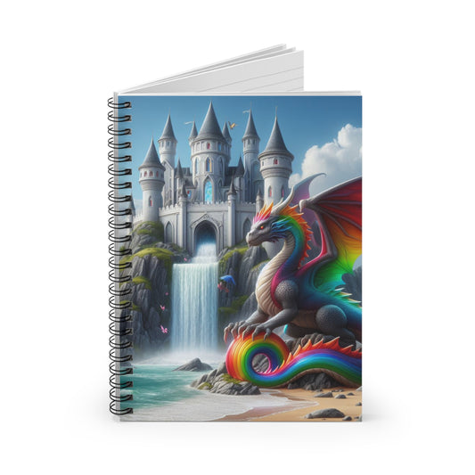 Dragon Guarding White Castle Spiral Notebook