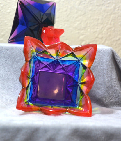 PRIDE Clear Jeweled Resin Container