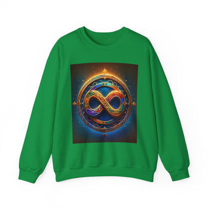 Crewneck Sweatshirt with Celtic Infinity Symbol Design